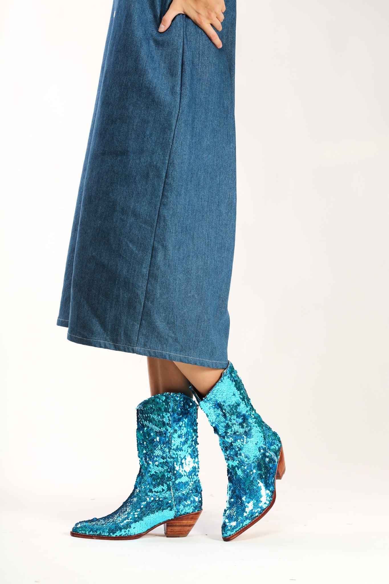 SEQUIN DISCO BOOTS ANNI