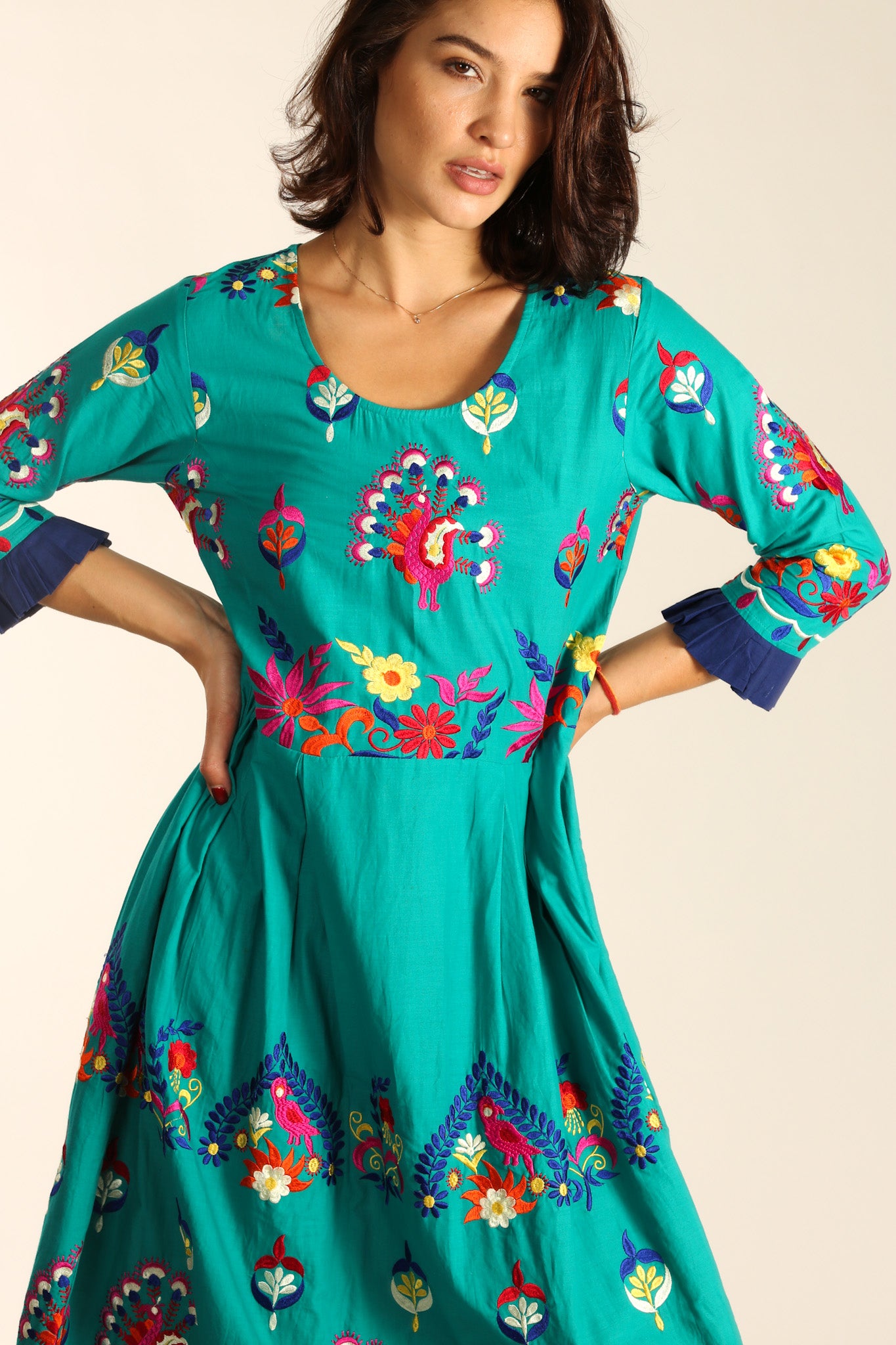 COTTON EMBROIDERED DRESS NELI