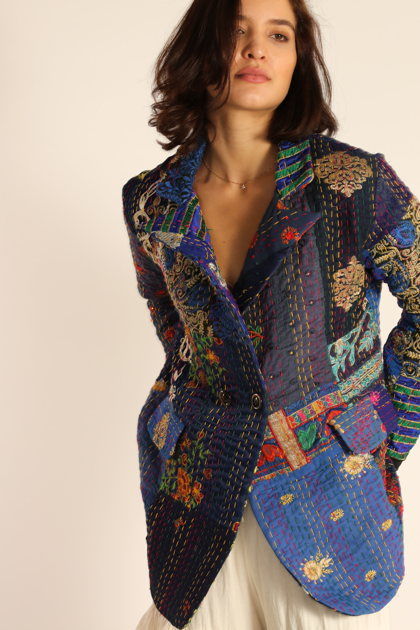 PENNY JACKET EMBROIDERED PATCHWORK X FREE PEOPLE