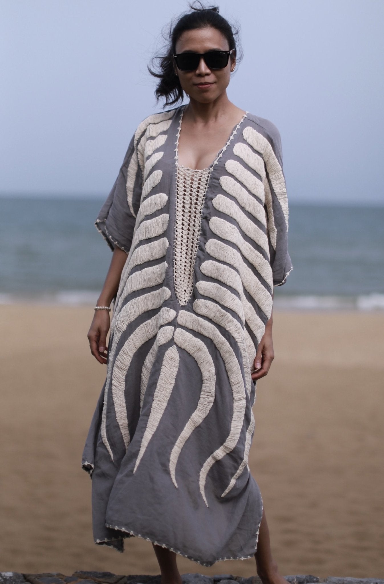 EMBROIDERED KAFTAN MARIE CLAIRE