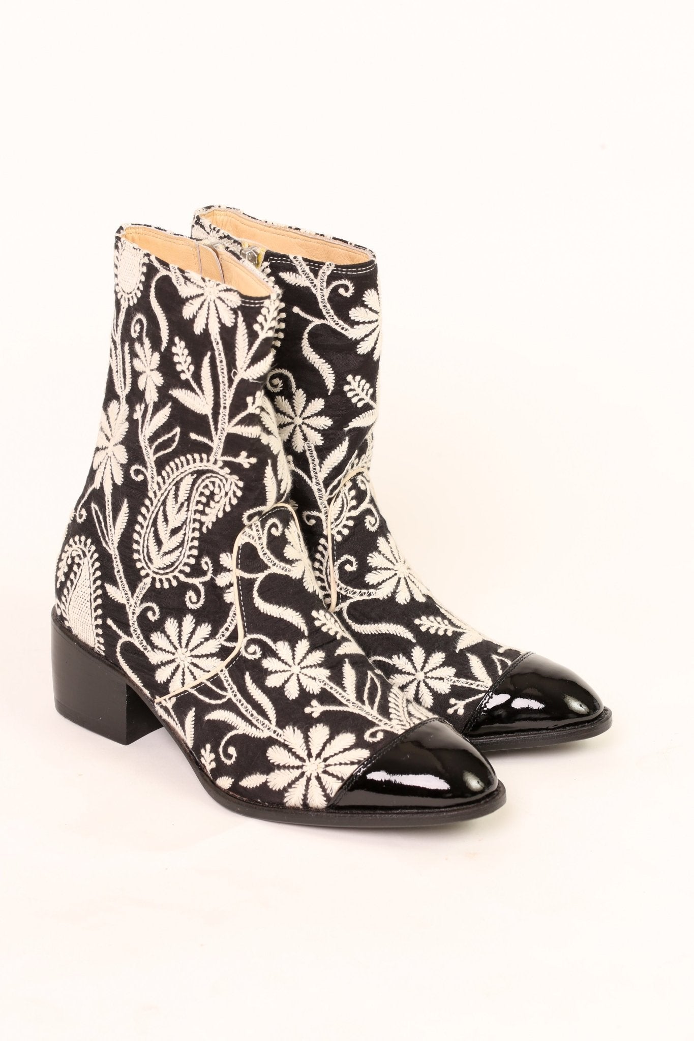 EMBROIDERED SILK PAISLEY BOOTS OWEN