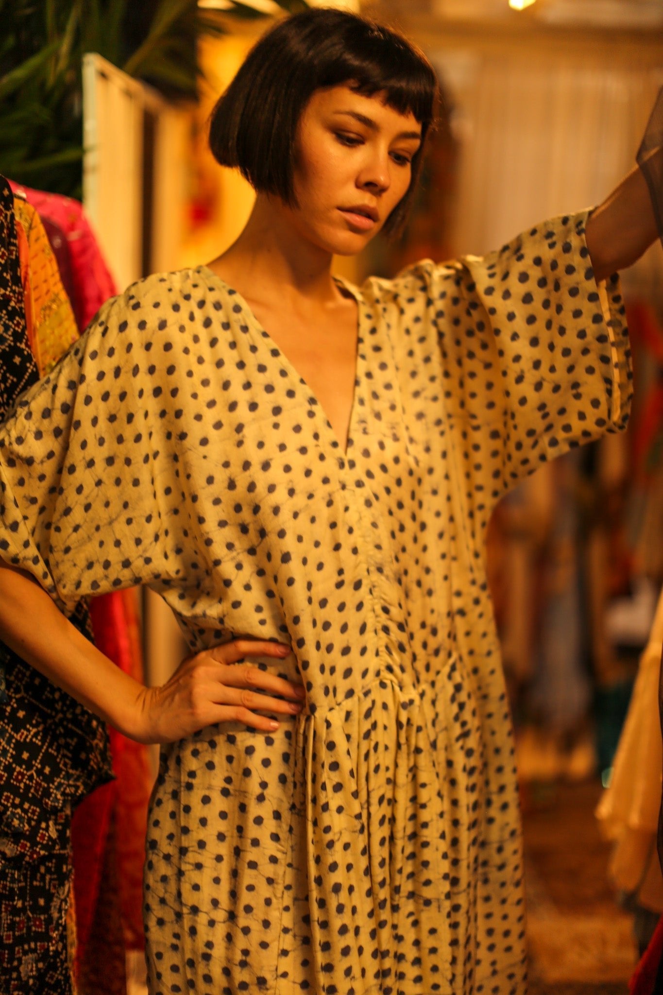 SILK KAFTAN DRESS LIA