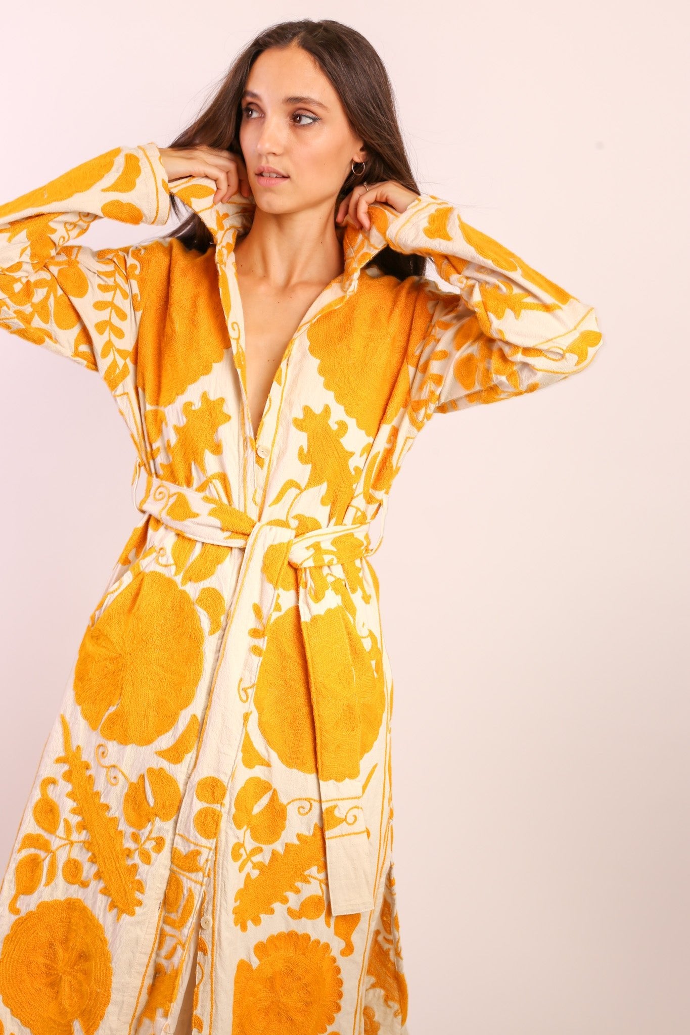 YELLOW SUZANI COAT ANINO