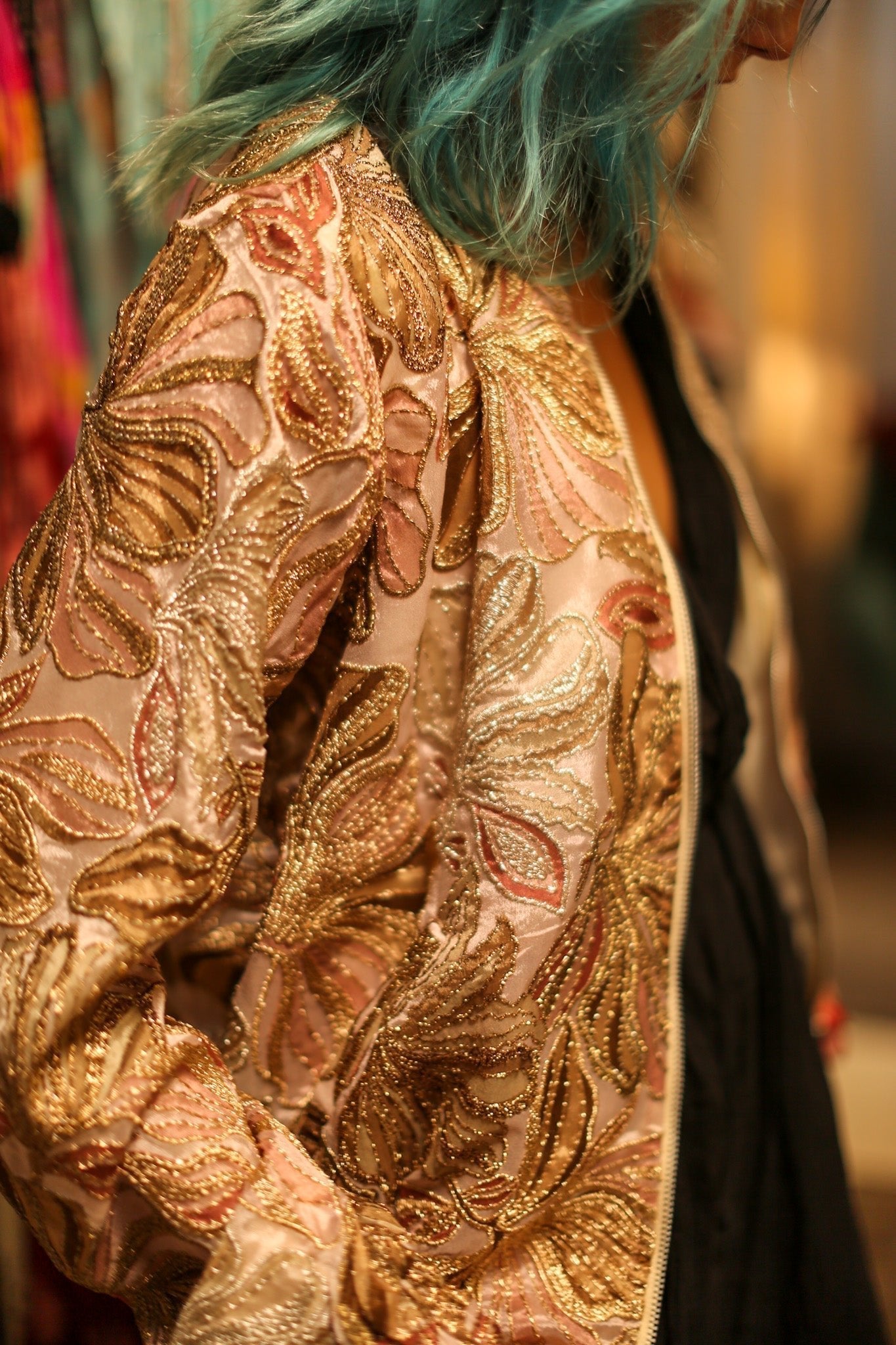 SILK SEQUIN EMBROIDERED BOMBER JACKET JUDE - small
