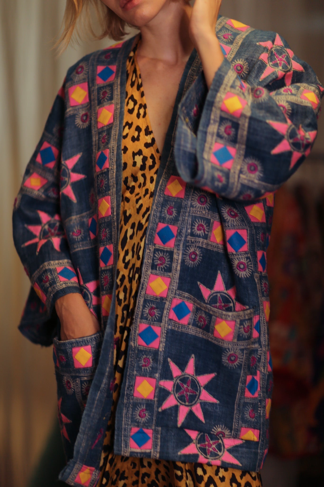 DAMON KANCHON SHORT KIMONO PINK