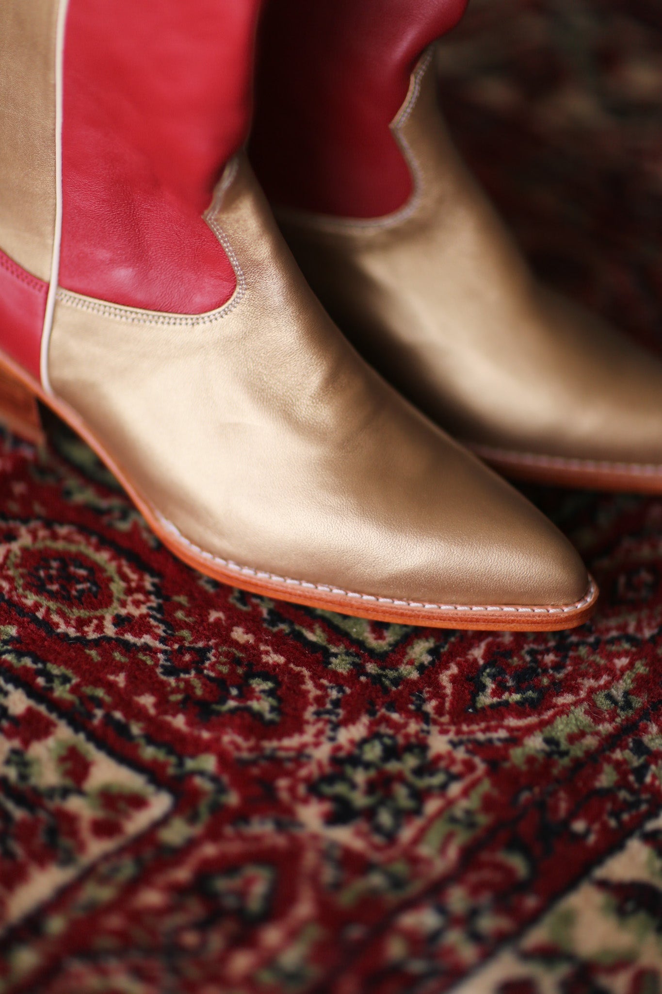 GOLD RED WESTERN BOOTS GUSTAV - US 6/ EUR 36